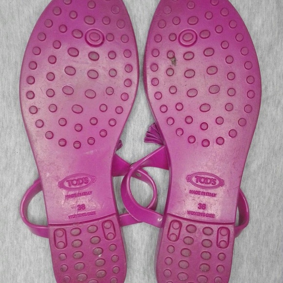 Tod's purple flip flops size 38 - Picture 3 of 6